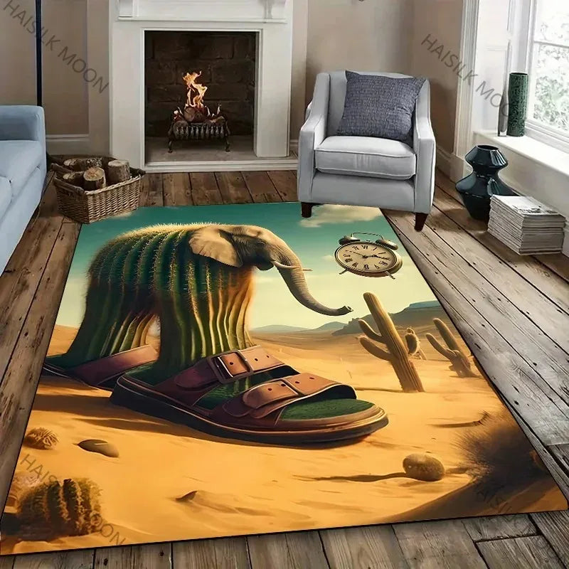 Navak Carpet Daily Picks Creates Virtual Creatures Italian Brainrot Cartoon Carpet Living Room Bedroom Bedside Bathroom Floor Mat Home Rug Gift