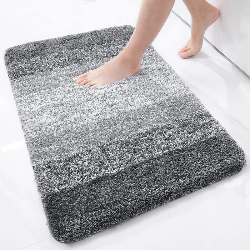 Navak Carpet Olanly Shaggy Bath Mat Microfiber Super Absorbent Bathroom Shower Rug Non-Slip Soft Shower Mats Floor Plush Carpet Foot Wash Mat