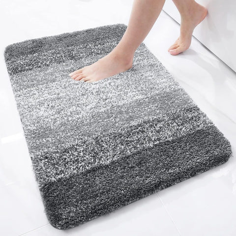 Navak Carpet Olanly Shaggy Bath Mat Microfiber Super Absorbent Bathroom Shower Rug Non-Slip Soft Shower Mats Floor Plush Carpet Foot Wash Mat