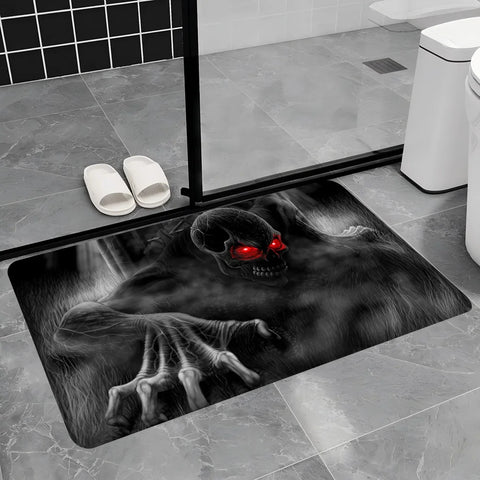 Navak Carpet Dark Horror Skull Anime Floor Carpet Nordic Style Home Doormat Bathroom-Toilet Mats Bedroom Bedside Mats