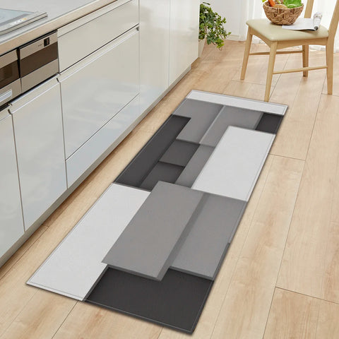 Navak Carpet Plaid Kitchen Mat Home Living Room Balcony Bedroom Floor Decoration 3D Carpet House Hallway Entrance Door Bath Non-Slip Foot Rug