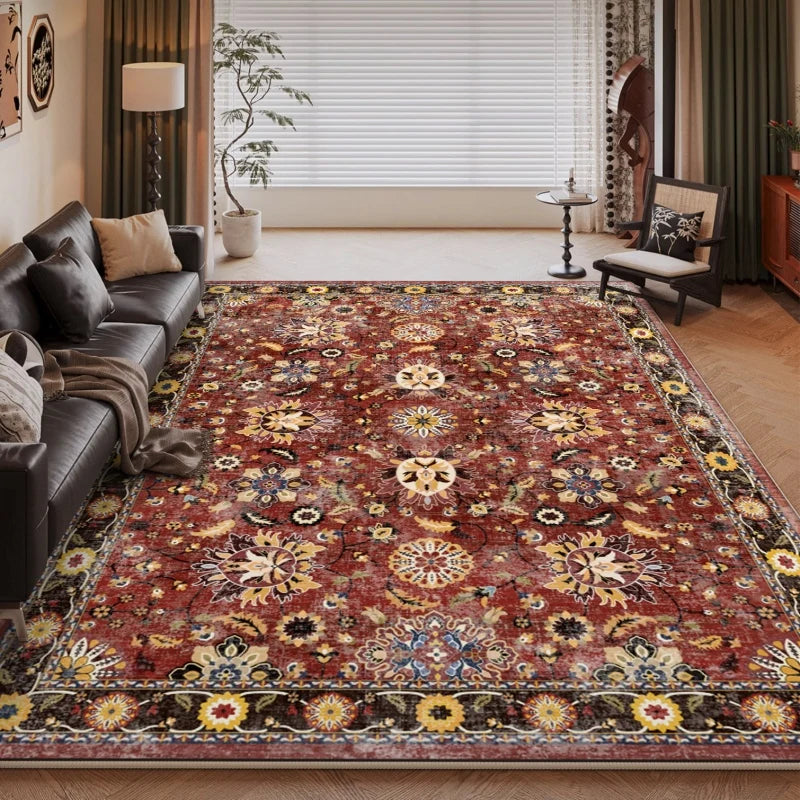Navak Carpet American Retro Style Rugs for Bedroom Large Area Living Room Decoration Plush Carpet Anti-slip Lounge Floor Mat Fluffy Soft Rug