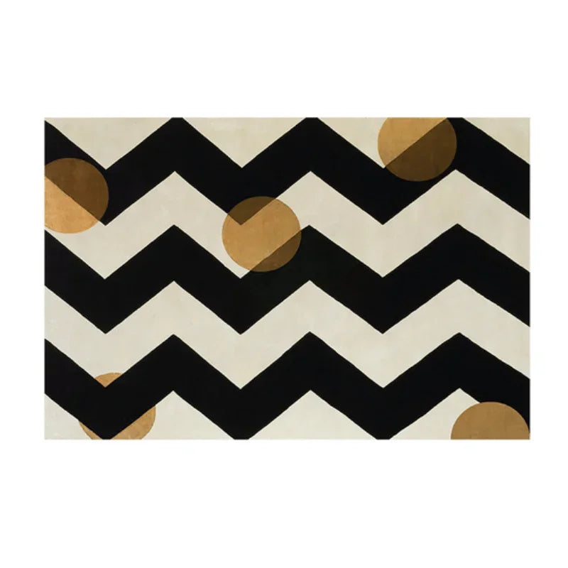 Navak Carpet French Retro Bedroom Decor Stripe Carpet Minimalist Carpets for Living Room Home Art