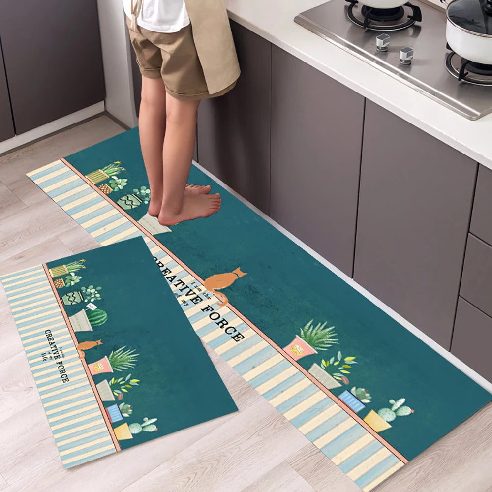 Navak Carpet Non-slip Kitchen Mat Long Rugs Crystal Velvet Carpet for Living Room Absorbent Foot Mats Bedroom Doormat Alfombra Small Rugs