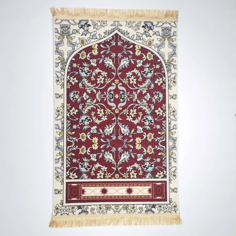 Navak Carpet Ramadan Embossing Floor Carpets Portable Soft Worship Kneel Travel Prayer Rug Non-slip Prayer Mat Flannel Carpet for Muslim