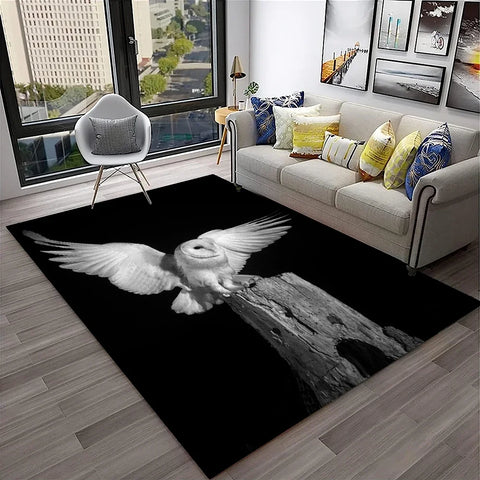 Navak Carpet Cute Owl Series 3D Cartoon Carpet Rug for Home Living Room Bedroom Sofa Kitchen Doormat Decor,Child Area Rug Non-slip Floor Mat