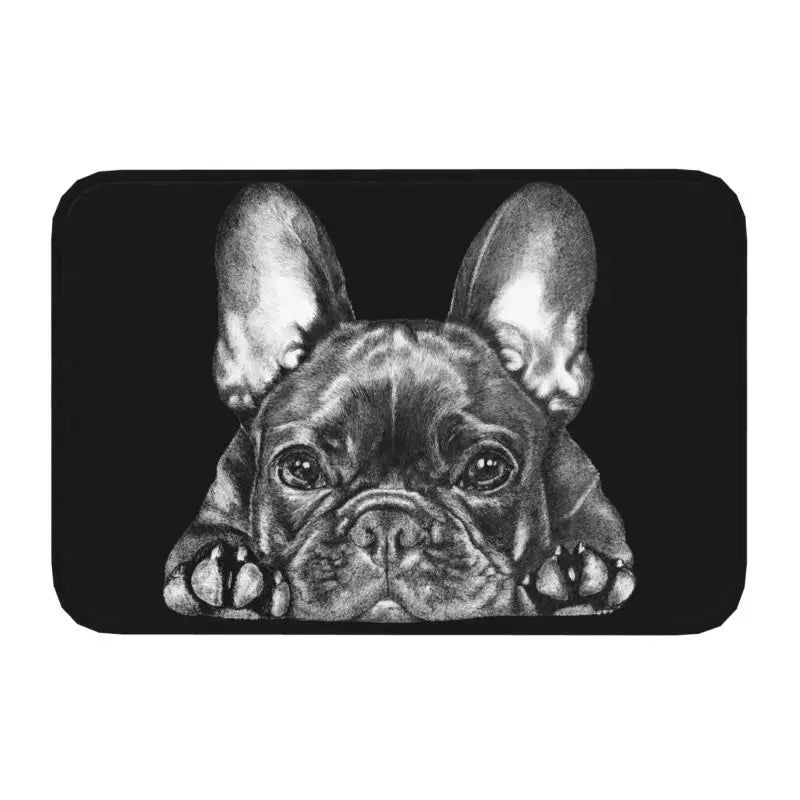 Navak Carpet Custom Cute French Bulldog Doormat Anti-Slip Entrance Kitchen Bathroom Door Floor Mat Garage Rug Carpet Footpad