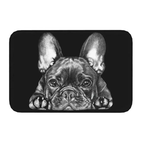 Navak Carpet Custom Cute French Bulldog Doormat Anti-Slip Entrance Kitchen Bathroom Door Floor Mat Garage Rug Carpet Footpad