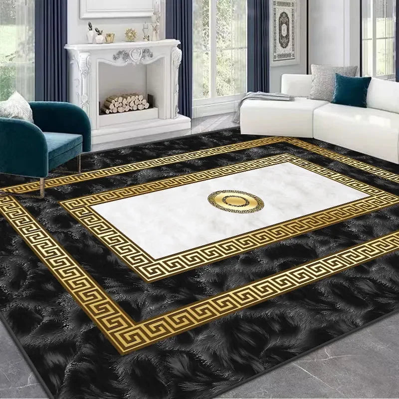 Navak Carpet Light Luxury Rugs for Bedroom Anti-slip Bedside Rug Large Area Living Room Decoration Soft Carpet Washable Cloakroom Floor Mat