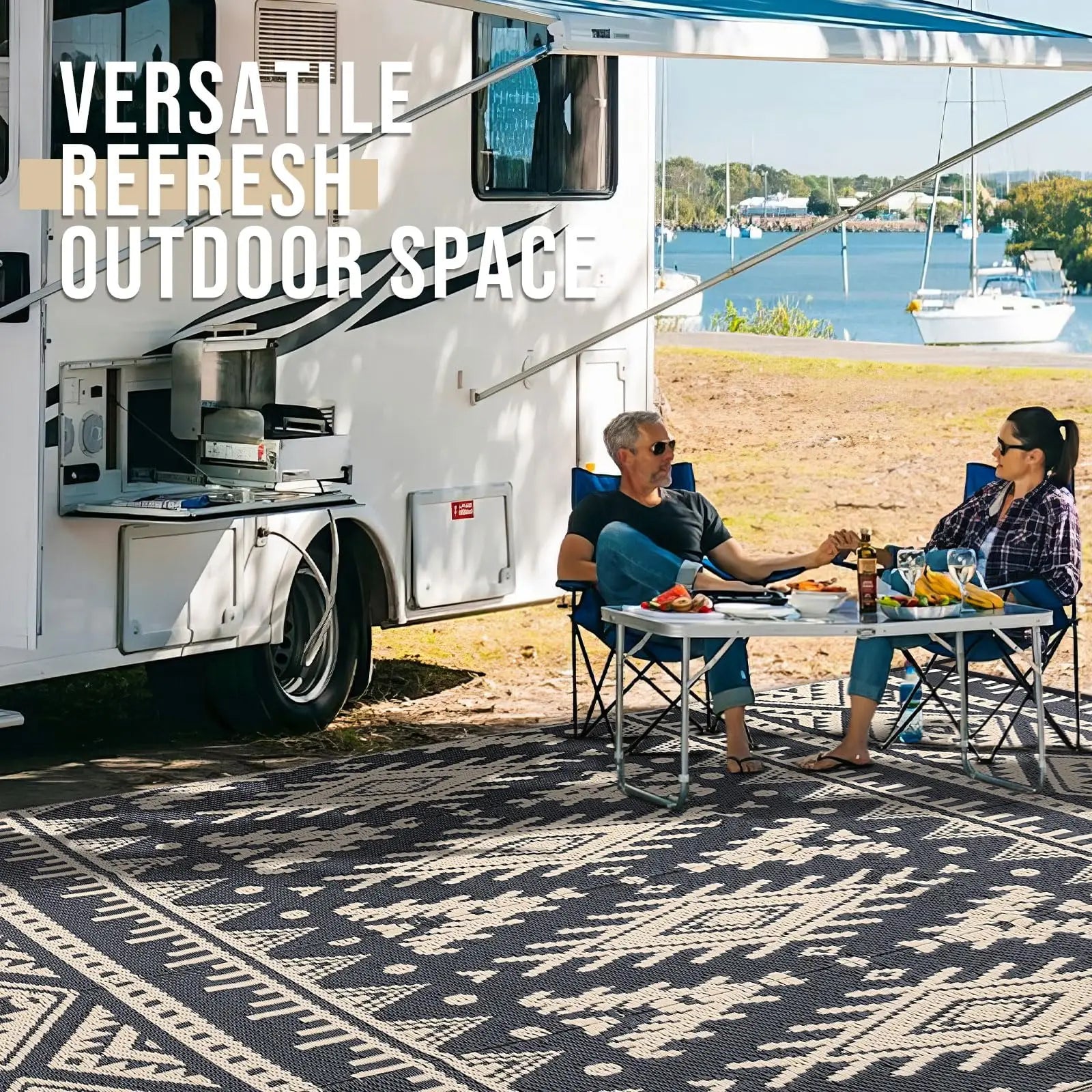 Navak Carpet Olanly Outdoor Plastic Straw Rug Waterproof Indoor Outdoor Carpet Machine Washable Fashion Carpet For Patio Camp Picnic Backyard