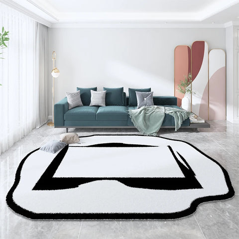 Navak Carpet Modern Style Living Room Decoration Gradient Carpet Irregular Shape Rugs for Bedroom Home Plush Rug Fluffy Soft Lounge Floor Mat