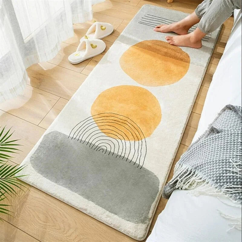 Navak Carpet Bedroom Home Carpet Bedside Rug Decoration Living Room Soft Door Mats Leaf Print Fluffy Plush Floor Mat Shaggy Alfombra 양탄자