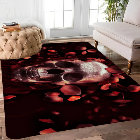 Navak Carpet Dark Horror Skull Anime Floor Carpet Nordic Style Home Doormat Bathroom-Toilet Mats Bedroom Bedside Mats