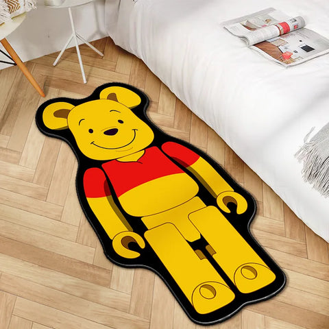 Navak Carpet Irregular Cartoon Bearbricks Rug Multicolor Violence Bear Carpet For Bedroom Bedside Non-Slip Fashion Home Floor Mat Rugs