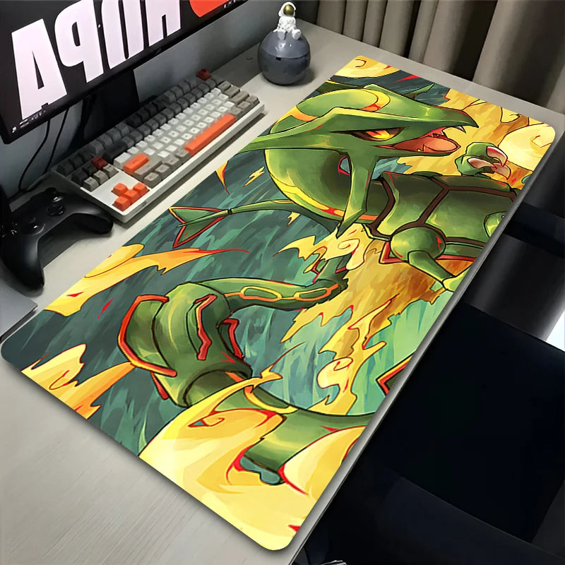 Navak Carpet Green Dragon Clouds Mouse Pad XXL PC Japan Anime R-rayquaza Mousepad Laptop P-pokemons Gamer Cabinet Keyboard Rug Cool Desk Mat