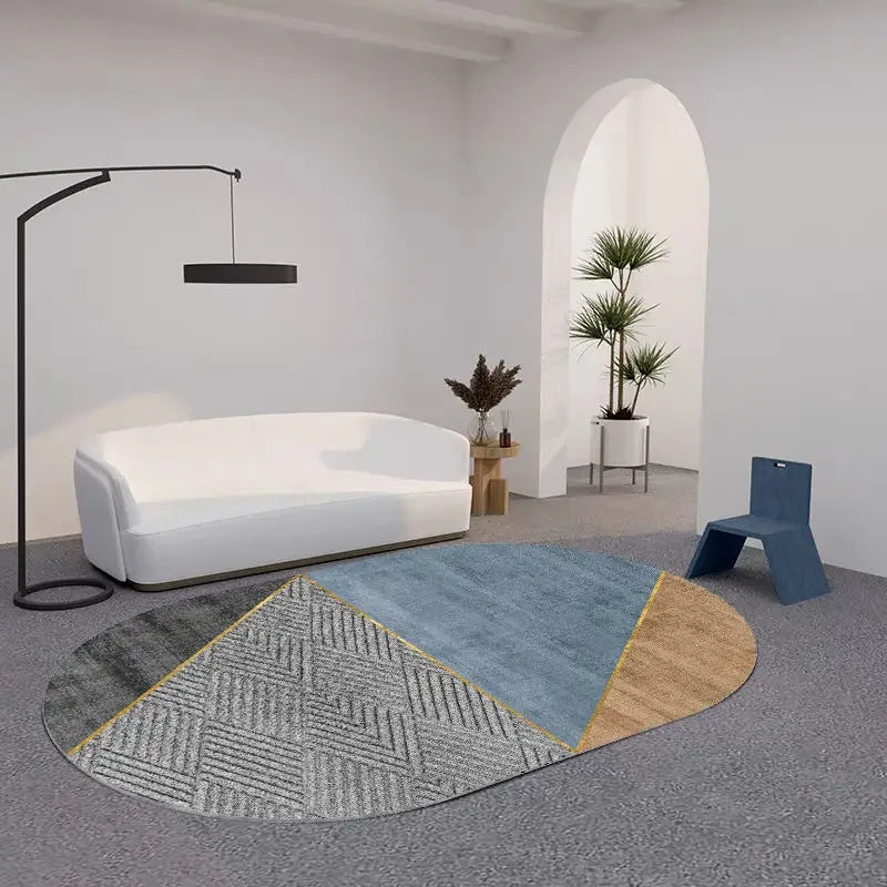 Navak Carpet Creative Oval Carpet Living Room Decoration Carpets High Quality Rugs for Bedroom Home Decor Mat Lounge Rug Non-slip Porch Mats