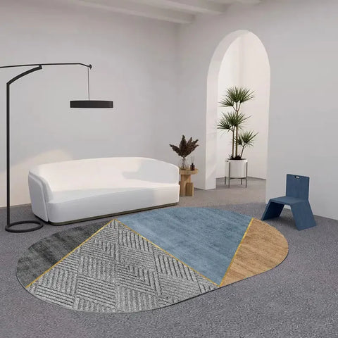 Navak Carpet Creative Oval Carpet Living Room Decoration Carpets High Quality Rugs for Bedroom Home Decor Mat Lounge Rug Non-slip Porch Mats