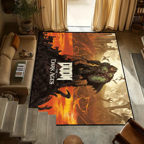 Navak Carpet Game small carpet Anti-Slip Kitchen Bedroom The Handmade DOOMS Ages Tufted Rug Carpet Living Dark Room Entrance Decoration