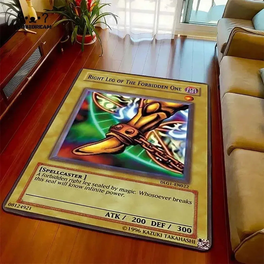 Navak Carpet Yu-Gi-Oh Blue Eyes White Dragon Anime Carpet Cartoon Floor Mat for Living Room and Bedroom Decorative Area Rug Perfect Gift