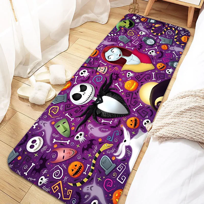 Navak Carpet Jack Skellington Door Mat Entrance Non-slip Doormat Washable Kitchen Carpet Living Room Hallway Rugs Bathroom Bath Door Mats