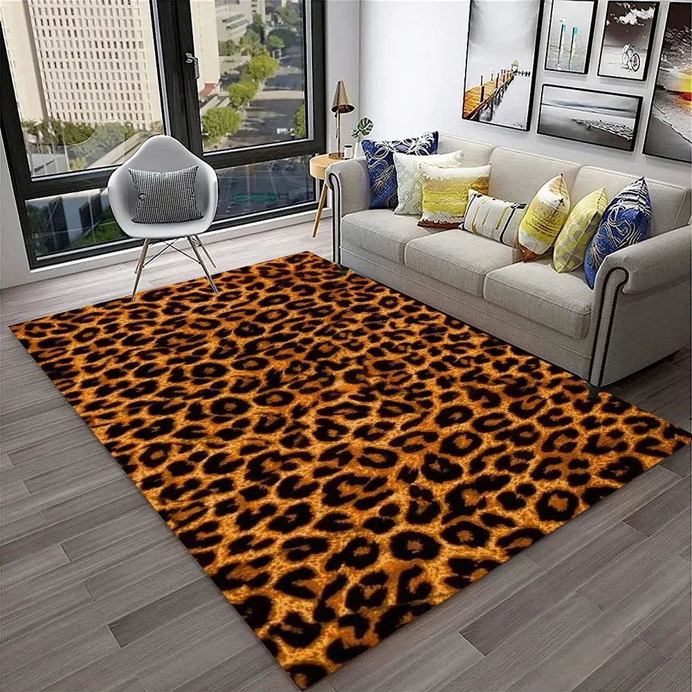 Navak Carpet Leopard Print Carpet Rugs Living Room Floor Mats Bedroom Decor Carpets for Bed Room Carpets for Living Room Decoration Maison
