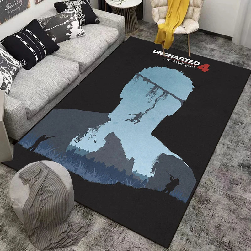 Navak Carpet Game-Uncharted Area Rug,Carpet for Home Living Room Bedroom Sofa Doormat Kitchen Decor,Non-slip Floor Mat Home Accessories