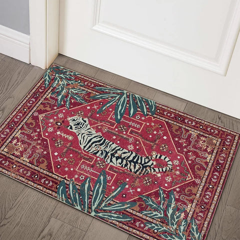 Navak Carpet Living Room Carpet Non-slip Machine Washable Easy To Fold Bedroom Rug Imitation Cashmere Retro Large Size Floor Mat Alfombra 양탄자