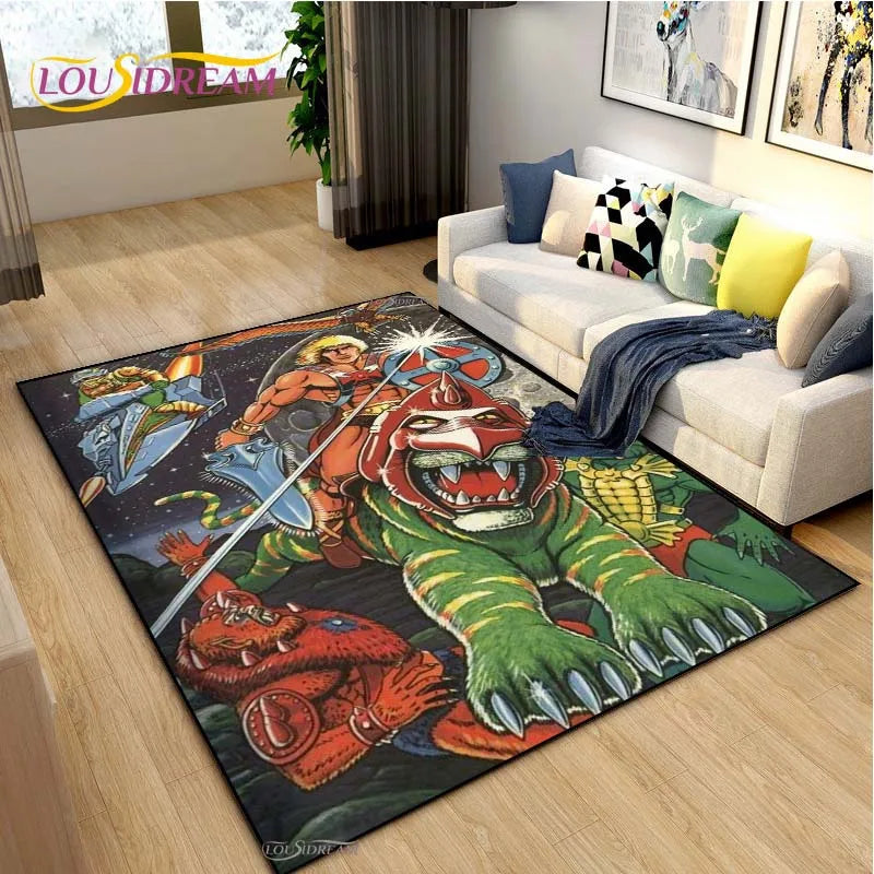Navak Carpet He-man masters Cartoon Anime Carpet for Living Room Bedroom Yoga Area Rug Kitchen Un-slip Floor Mat decor Alfombra Birthday gift