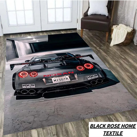 Navak Carpet Famous Sports Car G-gTR Racing Carpet Home Decoration Living Room Tea Table Office Desk Floor Mat Balcony Corridor Anti slip Rug