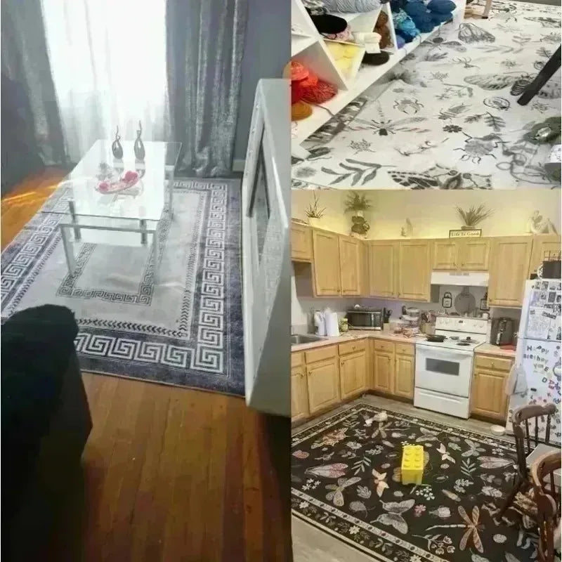 Navak Carpet Cartoon Animal Face Pattern Carpet Learning Interactive Non-Slip Machine Washable Polyester Fiber  Versatile Home Decor Rugs