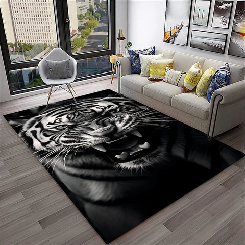 Navak Carpet 3D Dream Tiger Animal Cartoon Carpet Rug for Home Living Room Bedroom Sofa Doormat Decor,Child Play Area Rug Non-slip Floor Mat