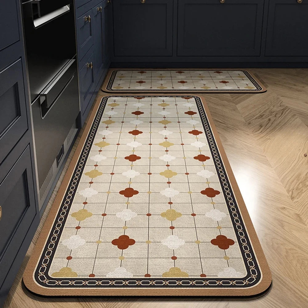 Navak Carpet Non-slip Kitchen Mat Long Rugs Crystal Velvet Carpet for Living Room Absorbent Foot Mats Bedroom Doormat Alfombra Small Rugs