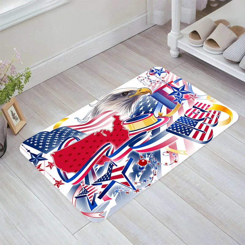 Navak Carpet Flag of American Floor Mat Carpets Room Mats Rugs Home Doormat Entrance Door Kitchen Carpet Balcony Foot Rug Bathroom Bath House