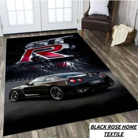 Navak Carpet Famous Sports Car G-gTR Racing Carpet Home Decoration Living Room Tea Table Office Desk Floor Mat Balcony Corridor Anti slip Rug