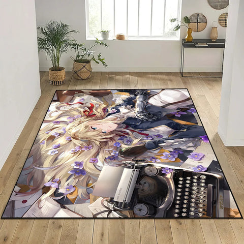 Navak Carpet Door Mat For Evergarden Bathroom Decoration Anime Room Violet Decor Doormat Carpet Entrance Welcome Bath Kitchen Rug