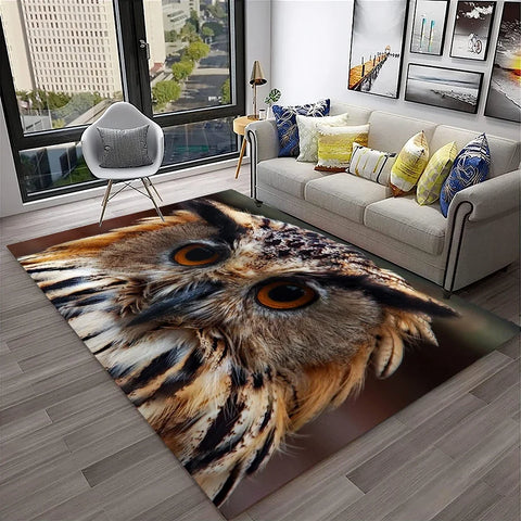 Navak Carpet Cute Owl Series 3D Cartoon Carpet Rug for Home Living Room Bedroom Sofa Kitchen Doormat Decor,Child Area Rug Non-slip Floor Mat