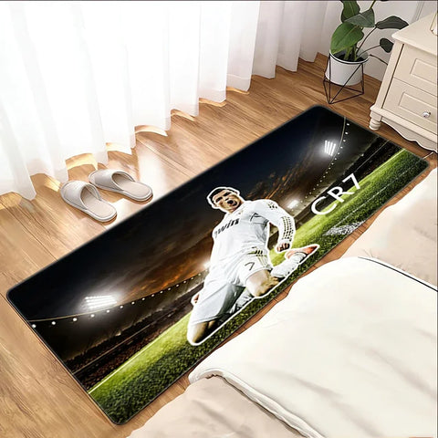 Navak Carpet Footballstar Floor Mat R-Ronaldo C-Cristiano Foot Mat Bath Mat Washable Non-slip Kitchen Rug Bedroom Carpet Room Mats Balcony