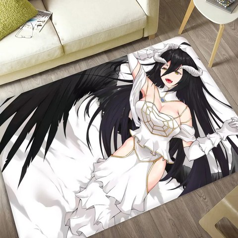 Navak Carpet Gamer Albedo Anime Sexy Girls Floor Mat Nordic Style Home Doormat Bathroom-Toilet Mats Bedroom Hotel Decor Mat