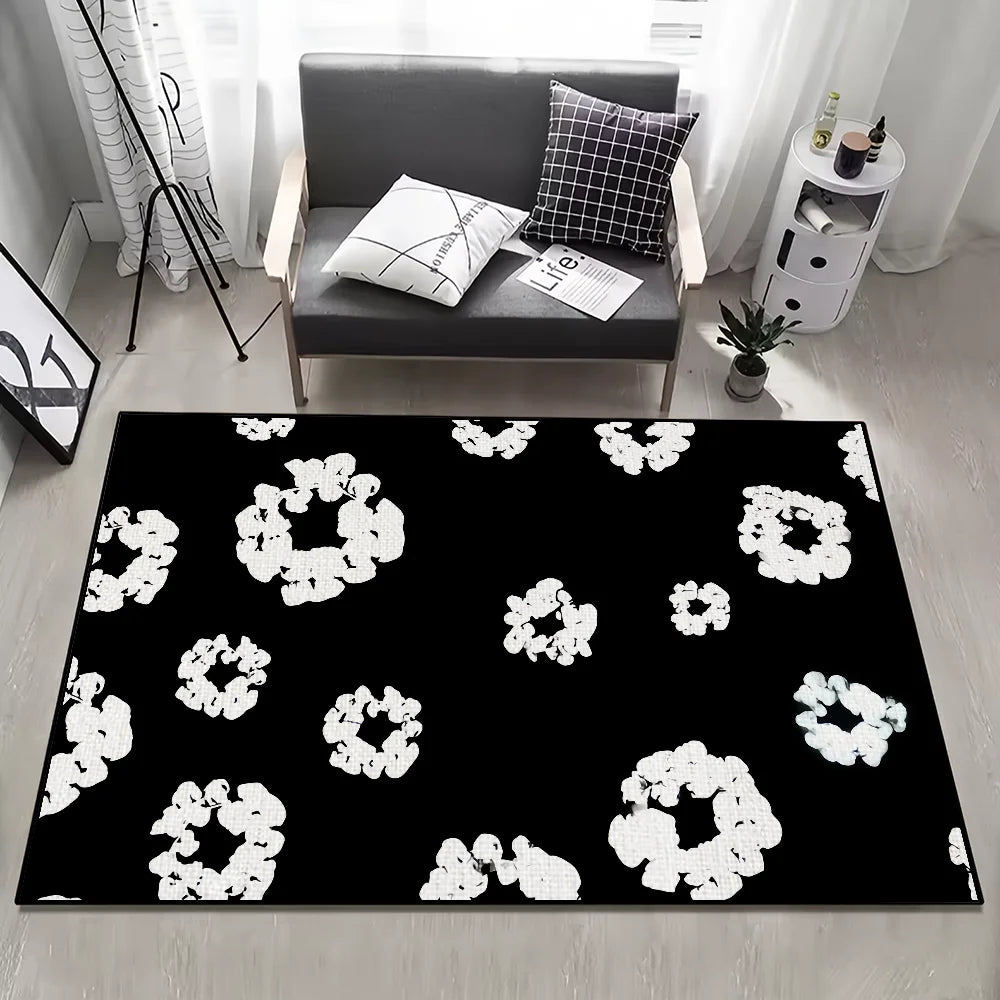Navak Carpet small T-Tears carpet Anti-Slip Kitchen Bedroom fashion D-Denim Handmade Tufted Rug Luxury Living Room Entrance Decoration