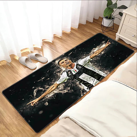 Navak Carpet Footballstar Floor Mat R-Ronaldo C-Cristiano Foot Mat Bath Mat Washable Non-slip Kitchen Rug Bedroom Carpet Room Mats Balcony