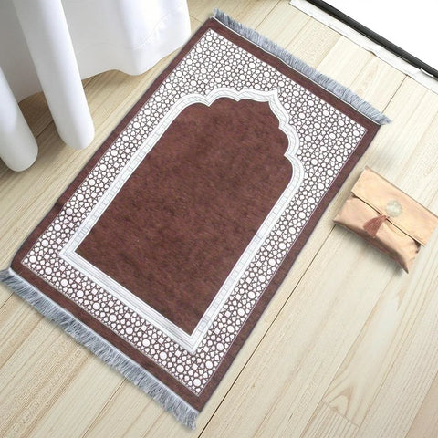 Navak Carpet Muslim Prayer Rug With Portable Bag Beads Muslim for Women Men Soft Mat Islam Gifts Set Turkish for Ramadan Eid Hajj Travel Mat