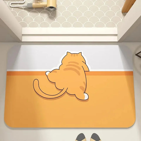 Navak Carpet Cute cartoon dog pattern bathroom absorbent carpet kitchen home decoration bedroom living room entrance door floor mat