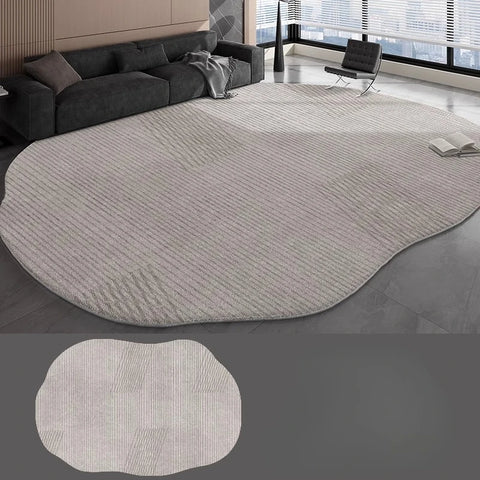 Navak Carpet Irregular Shapes Carpets for Living Room Fluffy Soft Lounge Floor Mat HomeThick Plush Rug Large Area Bedroom Decor Grey Carpet