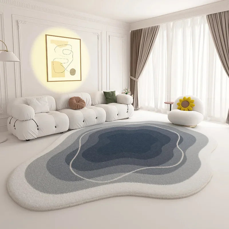 Navak Carpet Modern Cream Style Carpets for Living Room Irregular Plush Rug Light Luxury Bedroom Decor Carpet Fluffy Soft Thicken Bedside Mat