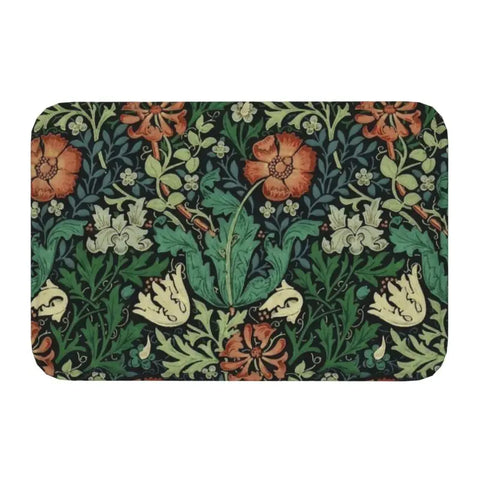 Navak Carpet Custom William Morris Compton Floral Art Nouveau Pattern Doormat Bath Door Floor Mat Textile Pattern Toilet Rug Carpet Footpad