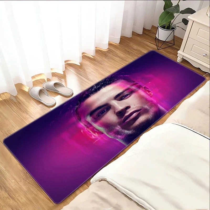 Navak Carpet Footballstar Floor Mat R-Ronaldo C-Cristiano Foot Mat Bath Mat Washable Non-slip Kitchen Rug Bedroom Carpet Room Mats Balcony