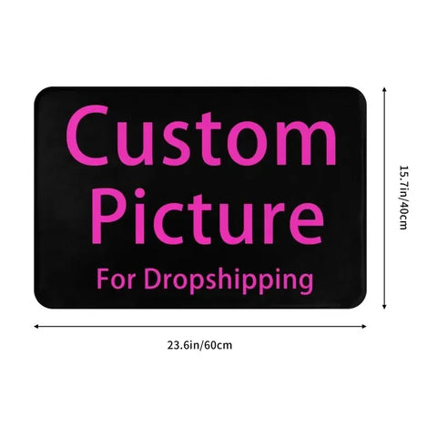 Navak Carpet Personalized Custom Photo Logo Front Door Mat Anti-Slip Absorbent Customized DIY Print Doormat Living Room Entrance Rug Carpet