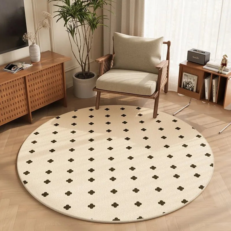Navak Carpet Europe Bohemia Style Round Carpet Living Room Sofa Bedroom Bedside Study Kitchen Entrance Door Mat Non-slip Home Decor Rug
