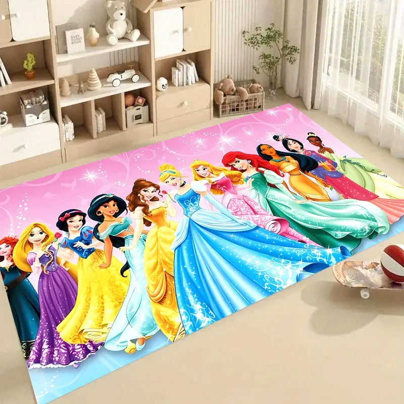 Navak Carpet Daily Picks Disney Princess Portrait Carpet Living Room Bathroom Bedroom Area Rug Casual Play 카펫 Mat Bath Door Mat Floor Pad Game Mat