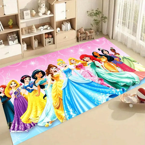 Navak Carpet Daily Picks Disney Princess Portrait Carpet Living Room Bathroom Bedroom Area Rug Casual Play 카펫 Mat Bath Door Mat Floor Pad Game Mat